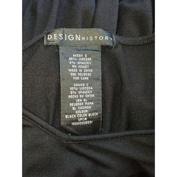 Women's Sleeveless Black and White Asymmetrical Tank Stretch Casual Dress Small - Picture 7 of 7